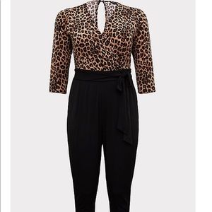 Leopard Print and Black Jumper